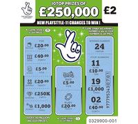 2x Fake £250K Winning Scratch Cards - Funny Lottery Prank Tickets for Jokes - Funny Scratch Cards