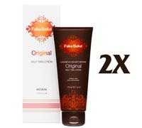 2X Fake Bake Original Self-Tanning Lotion Lasting Natural Looking Sunless Tanner