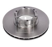 2X Febi 07511 Front Brake Discs Pair 324mm Vented Fits Mercedes T2 Ln1