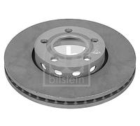 2X Febi 08458 Front Brake Discs Pair 276mm Vented Fits Audi 100 200