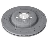 2X Febi 1003475 Rear Brake Discs Pair 340mm 2 Part Disc Fits Mercedes