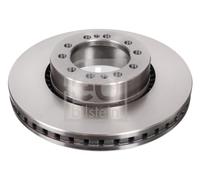 2X Febi 101732 Front Brake Discs Pair 410mm Vented Fits Renault Trucks