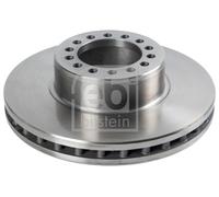 2X Febi 104287 Front Brake Discs Pair 376mm Vented Fits Iveco Eurocargo