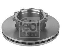 2X Febi 11190 Front Brake Discs Pair 438mm Vented Fits Volvo 7700 8500