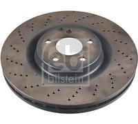 2X Febi 171485 Front Brake Discs Pair 344mm Vented Fits Mercedes Cls