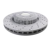 2X Febi 175122 Front Brake Discs Pair 342mm 2 Part Disc Fits Mercedes