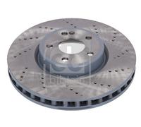 2X Febi 186227 Front Brake Discs Pair 330mm Vented Fits Mercedes Cla