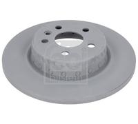2X Febi 199174 Rear Brake Discs Pair 300mm Solid Fits Jaguar Land Rover