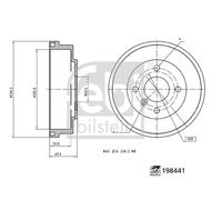 2X Febi Bilstein 198441 Rear Brake Drums Fits Ford Fiesta 2094258