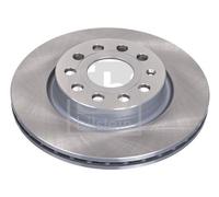 2x Febi Front Internally Vented Brake Disc For Audi Seat Skoda Skoda (Svw)