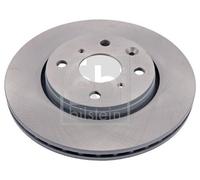 2x Febi Front Internally Vented Brake Disc For Citroën Peugeot Toyota 107
