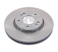 2x Febi Front Internally Vented Brake Disc For Hyundai Kia Cee'd I30 Ix20