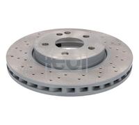 2x Febi Front Perforated/vented Brake Discs Fits Mercedes A-class B-class Cla Gl