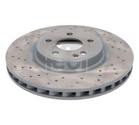 2x Febi Front Perforated/vented Brake Discs Fits Mercedes A-class B-class Cla Gl