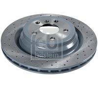 2x Febi Rear Perforated/vented Brake Disc For Mercedes-benz Gle M-class