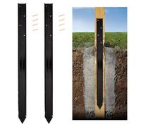 2X Fence Rescue - Post Repair Stake Anchor - Ideal For Wooden Posts Set In Concrete - Quick To Install - 1 Stake Per Post - Black