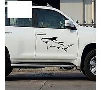 2X Ferocious Hungry Great White Sharks Looking Pitiful Prey Funny Car Sticker SUV Door Car
