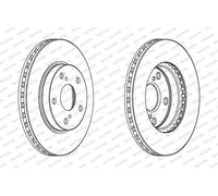 2x FERODO Brake Discs Front For Toyota Auris Corolla Saloon Toyota (faw)
