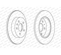 2x FERODO Brake Discs Rear For Audi A4 B7 Convertible Avant Seat Exeo ST