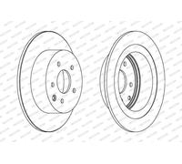2x FERODO DDF1590C Brake Discs Rear Fits Nissan Juke Van Altima Pulsar Hatchback