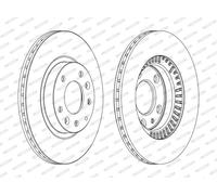2x FERODO DDF1657C Brake Discs Front Axle Braking Vented Fits Mazda MX-5 MK3