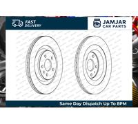 2x FERODO DDF1667C Brake Discs Rear Axle Braking Fits Audi Q5 A4 B8 Avant VW Vag