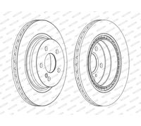 FERODO Brake Disc | DDF1700C | Rear | for MERCEDES-BENZ:C-CLASS 07>15 | OE-Matching Quality | Smooth & Quiet Braking