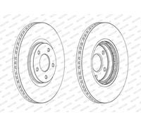 2x FERODO DDF1724C Brake Discs Front Rear Fits Nissan Juke Qashqai 1 +2 Renault