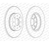 2x FERODO DDF1741C Brake Discs Rear Axle Braking Fits Alfa Romeo Mito Fiat