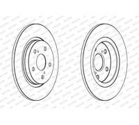 2x FERODO DDF1755C Brake Discs Rear Axle Fits Toyota Avensis Saloon Estate
