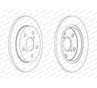 2x FERODO DDF1788C Brake Discs Rear Axle Braking For Toyota Auris Corolla Saloon