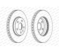 2x FERODO DDF1869C Brake Discs Front For Chevrolet Cruze Hatchback Station Wagon