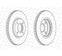 2x FERODO DDF2461C Brake Discs Front Fits Ford B-Max Van Fiesta Saloon 6 Van
