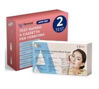 2x Ferritin Rapid Test | Cassette Self-Test for Iron Levels Assessment | Result in 5 Minutes | Home Use