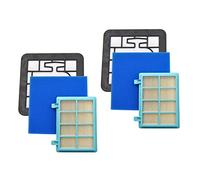 2x filter set suitable for Philips PowerPro vacuum cleaners: Compact FC9331, FC9332, FC9334, PowerPro Active FC9550, FC9555, FC9556, alternative for the original: Philips FC8010/02, Hepa 13 Filter