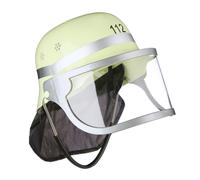 2x Fireman Helmet Kids Firefighter Helmet Neck Cloth Flip Down Visor Adjustable
