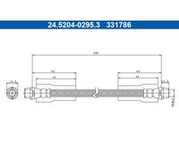 Brake Hose ATE 24.5204-0295.3 for AUDI A4 B5 (8D2) 1.9 1995-2