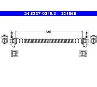 2x ✅Fits ATE 24.5237-0315.3 BRAKE JOSE ⭐UK Seller⭐