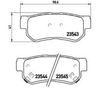 Brembo Brake Pads Rear With Anti-Squeak Plate Fits Hyundai Elantra Kia Ssangyong