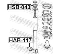 Febest Spacer Bush Shock Absorber HSB-043 – Fits Honda Civic Mk III 1.2/1.3/1.5 GL/1.5 GTI