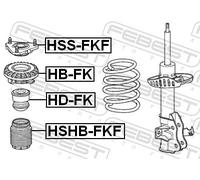 2x ✅Fits FEBEST HSHB-FKF FRONT SHOCK ABSORBER COVER HONDA CIVIC FK2 ⭐UK Seller⭐