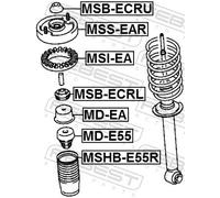 2x ✅Fits FEBEST MD-E55 REAR SHOCK ABSORBER REBOUND MITSUBISHI LEGNUM ⭐UK Seller⭐