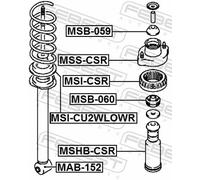 2x ✅Fits FEBEST MSHB-CSR MITSUBISHI LANCER REAR SHOCK ABSORBER COVER ⭐UK Seller⭐