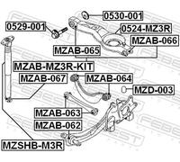 2x ✅Fits FEBEST MZSHB-M3R REAR SHOCK ABSORBER COVER MAZDA 3 BK 2003- ⭐UK Seller⭐