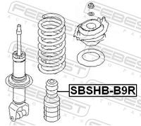 2x ✅Fits FEBEST SBSHB-B9R REAR SHOCK ABSORBER COVER SUBARU TRIBECA W ⭐UK Seller⭐