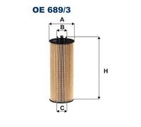 Oil filter FILTRON OE 689/3 for DODGE AVENGER 3.6 2012-2014