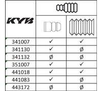 Shock absorber Rear Axle Top pin 341007 KYB for VW GOLF GOLF Cabriolet