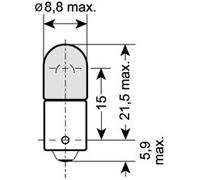 Osram Trade Bulb 3886X 12V 6W BA9S 3886X Pack of 10