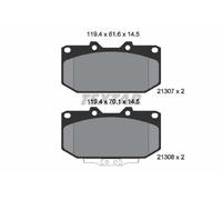 2x ✅Fits TEXTAR 2130701 Brake Pad Set, disc brake 2130701 Brake pads ⭐UK Seller⭐