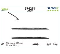 2x ✅Fits VALEO 574274 SILENCIO WIPER PERFORMANCE VM211 X2 ⭐UK Seller⭐